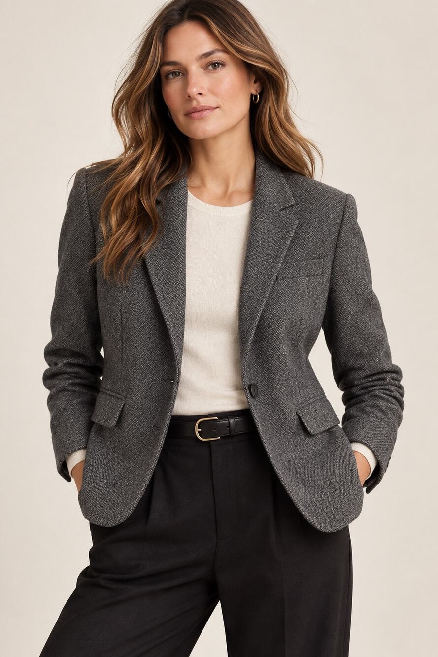 Banana Republic Classic Twill Blazer Jacket Gray Wool – Size 2